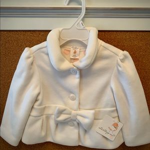 ECRU BUTTON DOWN CHILDS COAT